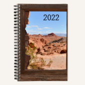 Uitzicht in de binnencabine van de Brandvallei Notitieboek (Voorkant)