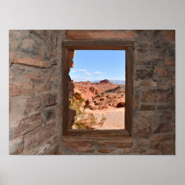 Uitzicht in de binnencabine van de Brandvallei Poster