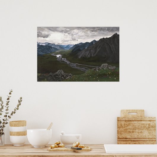 Uitzicht in de Brooks Range: 30x20 Print (Keuken)