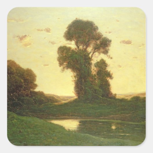 Uitzicht in de Campagna Vierkante Sticker (Voorkant)