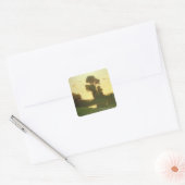 Uitzicht in de Campagna Vierkante Sticker (Envelop)