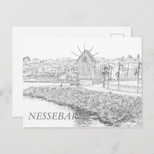 Uitzicht in de Oude stad Nessebar Briefkaart (Voorkant / Achterkant)
