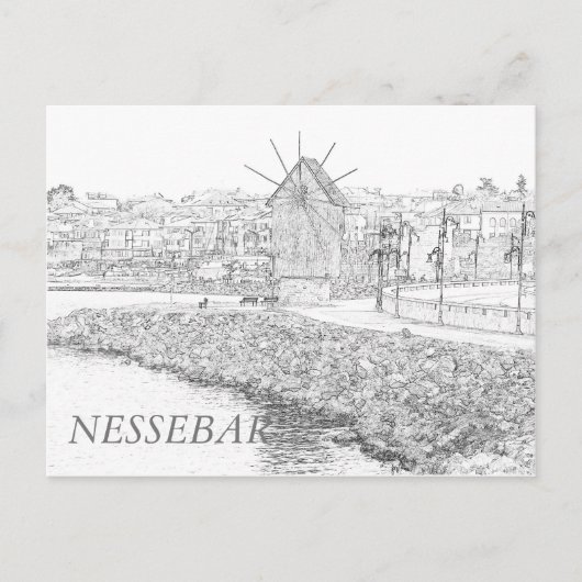 Uitzicht in de Oude stad Nessebar Briefkaart (Voorkant)