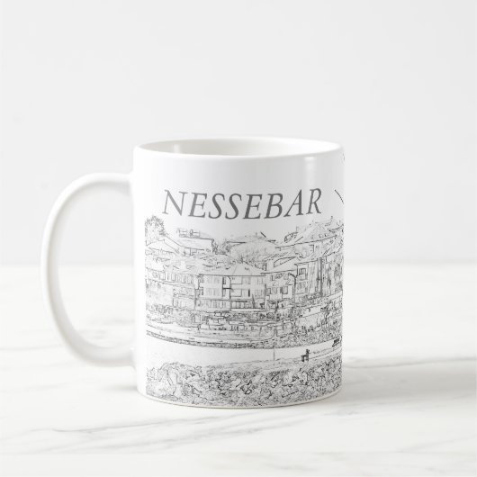 Uitzicht in de Oude stad Nessebar Koffiemok (Links)