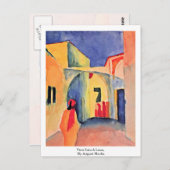 Uitzicht in een luwe, tegen augustus Macke Briefkaart (Voorkant / Achterkant)