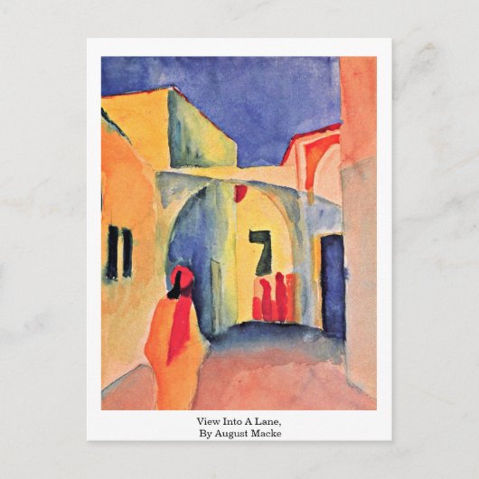 Uitzicht in een luwe, tegen augustus Macke Briefkaart (Voorkant)