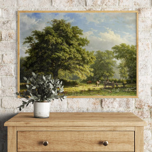 Uitzicht in het Bentheim-bos door George Andries R Poster