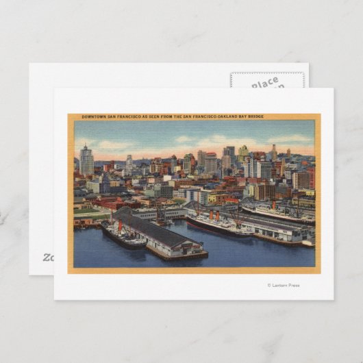 Uitzicht in het centrum van de baai briefkaart (Voorkant / Achterkant)