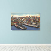 Uitzicht in het centrum van de baai canvas afdruk (Insitu (Houten vloer))