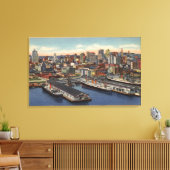 Uitzicht in het centrum van de baai canvas afdruk (Insitu (Woonkamer))