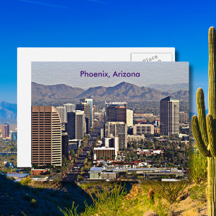 Uitzicht in het centrum van Phoenix, Arizona Briefkaart