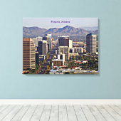 Uitzicht in het centrum van Phoenix, Arizona Canvas Afdruk (Insitu (Houten vloer))