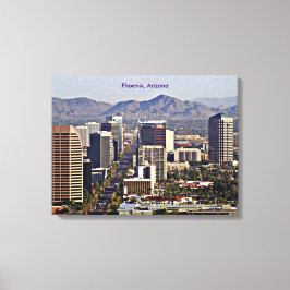 Uitzicht in het centrum van Phoenix, Arizona Canvas Afdruk