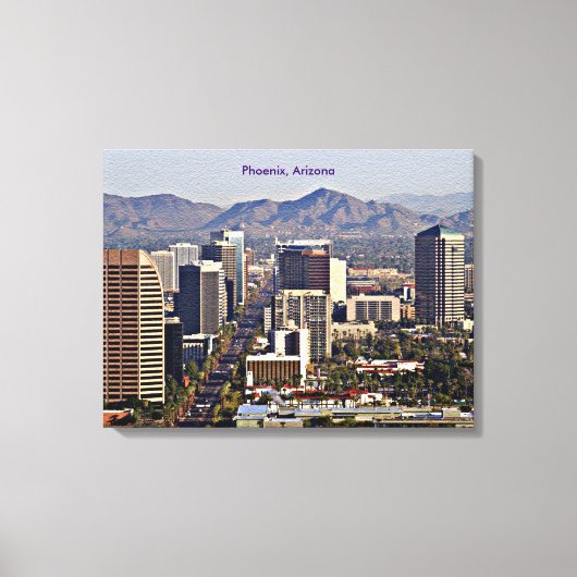 Uitzicht in het centrum van Phoenix, Arizona Canvas Afdruk (Voorkant)