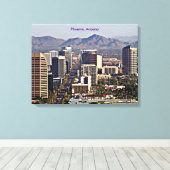 Uitzicht in het centrum van Phoenix, Arizona Canvas Afdruk (Insitu (Houten vloer))