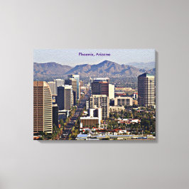 Uitzicht in het centrum van Phoenix, Arizona Canvas Afdruk