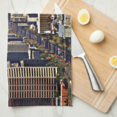 Uitzicht in het centrum van Phoenix, Arizona Theedoek (Quarter Fold)