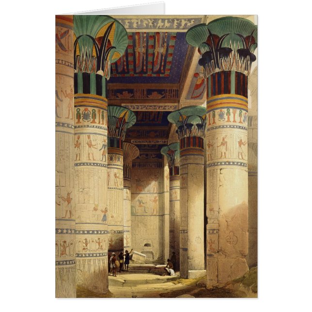 Uitzicht in het Grand Portico, Philae (Voorkant)