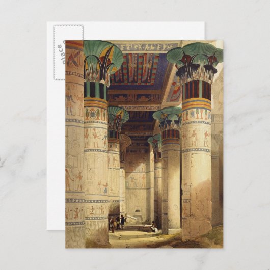Uitzicht in het Grand Portico, Philae Briefkaart (Voorkant / Achterkant)