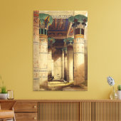 Uitzicht in het Grand Portico, Philae Canvas Afdruk (Insitu (Woonkamer))