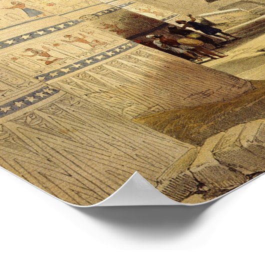 Uitzicht in het Grand Portico, Philae Poster (Hoek)