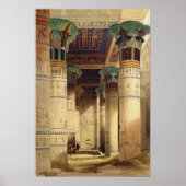 Uitzicht in het Grand Portico, Philae Poster (Voorkant)