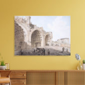 Uitzicht in het Roman Forum (The Temple of Peace) Canvas Afdruk (Insitu (Woonkamer))