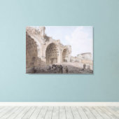 Uitzicht in het Roman Forum (The Temple of Peace) Canvas Afdruk (Insitu (Houten vloer))