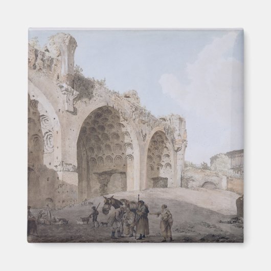 Uitzicht in het Roman Forum (The Temple of Peace) Magneet (Voorkant)