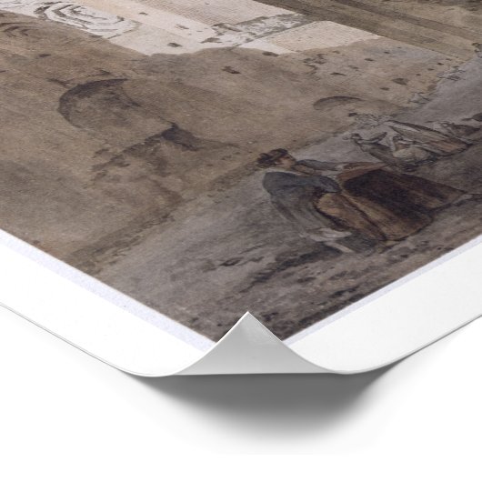 Uitzicht in het Roman Forum (The Temple of Peace) Poster (Hoek)