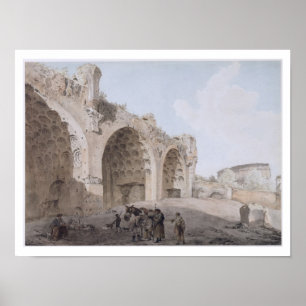 Uitzicht in het Roman Forum (The Temple of Peace)  Poster