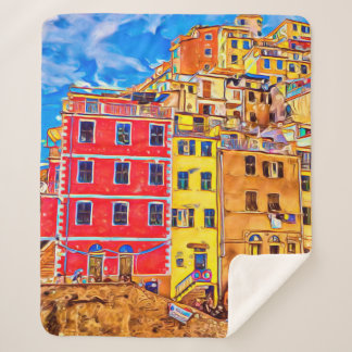 Uitzicht in kleurrijke huizen in Cinque Terre, Ita Sherpa Deken