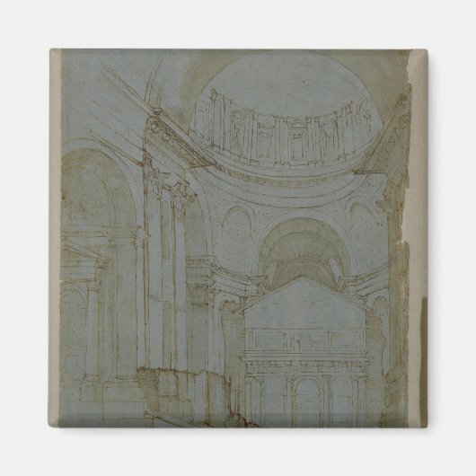 Uitzicht in New St. Peter in Rome Magneet (Voorkant)