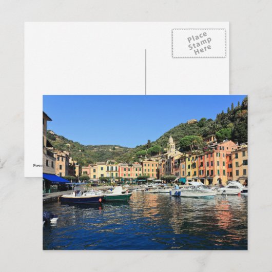 uitzicht in Portofino Briefkaart (Voorkant / Achterkant)