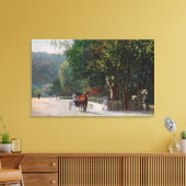 Uitzicht in Shady Lane, vervoer van paarden Canvas Afdruk (Insitu (Woonkamer))