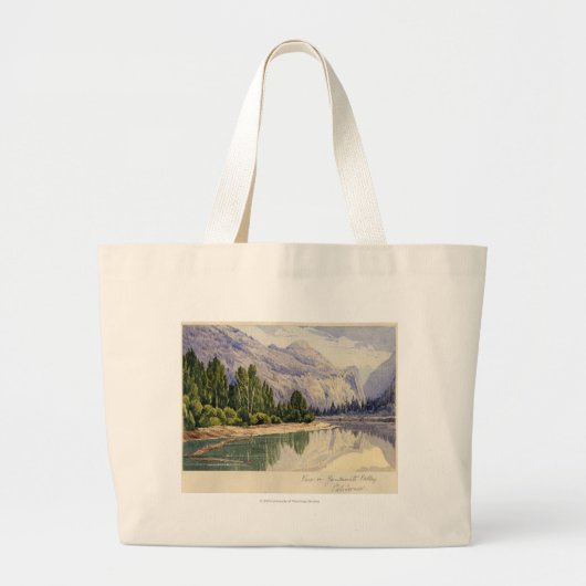 Uitzicht in Yo-Semite Valley California Grote Tote Bag (Voorkant)