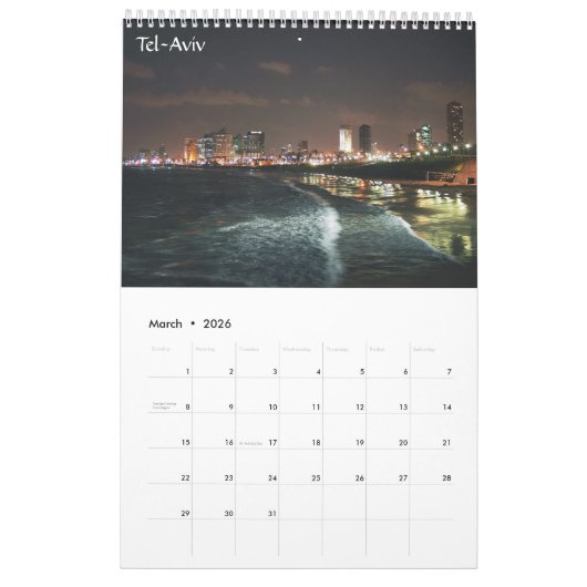 Uitzicht Israël, kalender 2024 (Mar 2026)