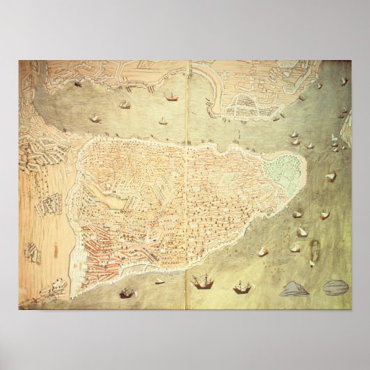 Uitzicht Istanbul Poster (Voorkant)