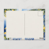 Uitzicht Italiaans Amalfi Kust blauw witte tegels Briefkaart (Achterkant)