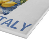 Uitzicht Italiaans Amalfi Kust blauw witte tegels  Snijplank (Hoek)
