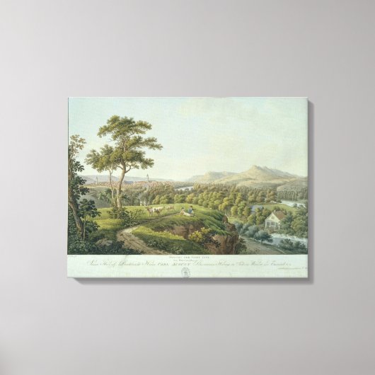 Uitzicht Jena van Rasenhuehlberg, c.1810 Canvas Afdruk (Voorkant)