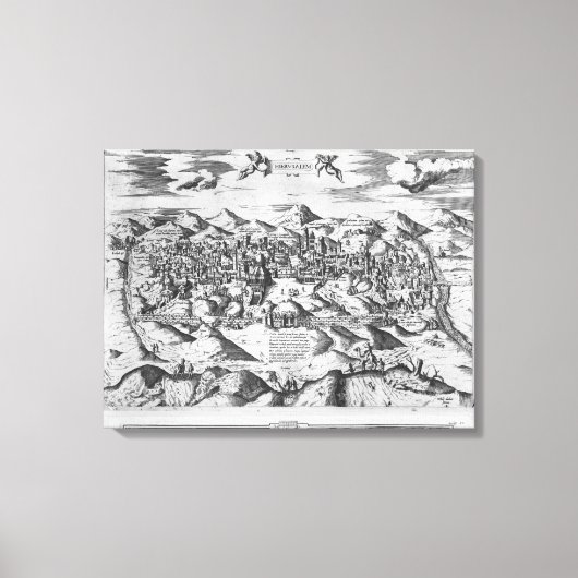 Uitzicht Jeruzalem, 1570? Canvas Afdruk (Voorkant)