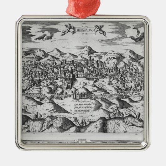 Uitzicht Jeruzalem, 1570? Metalen Ornament (Voorkant)