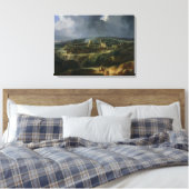 Uitzicht Jeruzalem uit de vallei van Jehoshaphat Canvas Afdruk (Insitu (Slaapkamer))