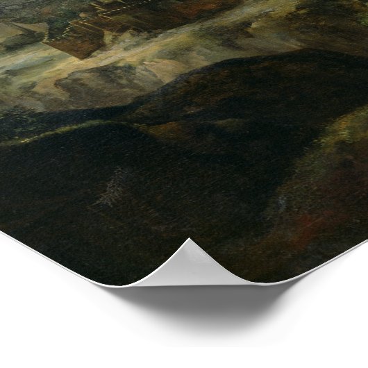 Uitzicht Jeruzalem uit de vallei van Jehoshaphat Poster (Hoek)