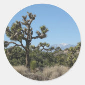 Uitzicht Joshua Tree Ronde Sticker (Voorkant)