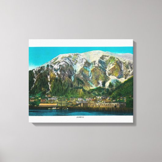 Uitzicht Juneau, Alaska Juneau, AK Canvas Afdruk (Voorkant)