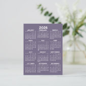 Uitzicht kalender voor het hele jaar - Basic Minim Briefkaart (Staand voorkant)