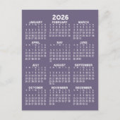 Uitzicht kalender voor het hele jaar - Basic Minim Briefkaart (Voorkant)