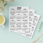 Uitzicht kalender voor het hele jaar - Basic Minim Flyer